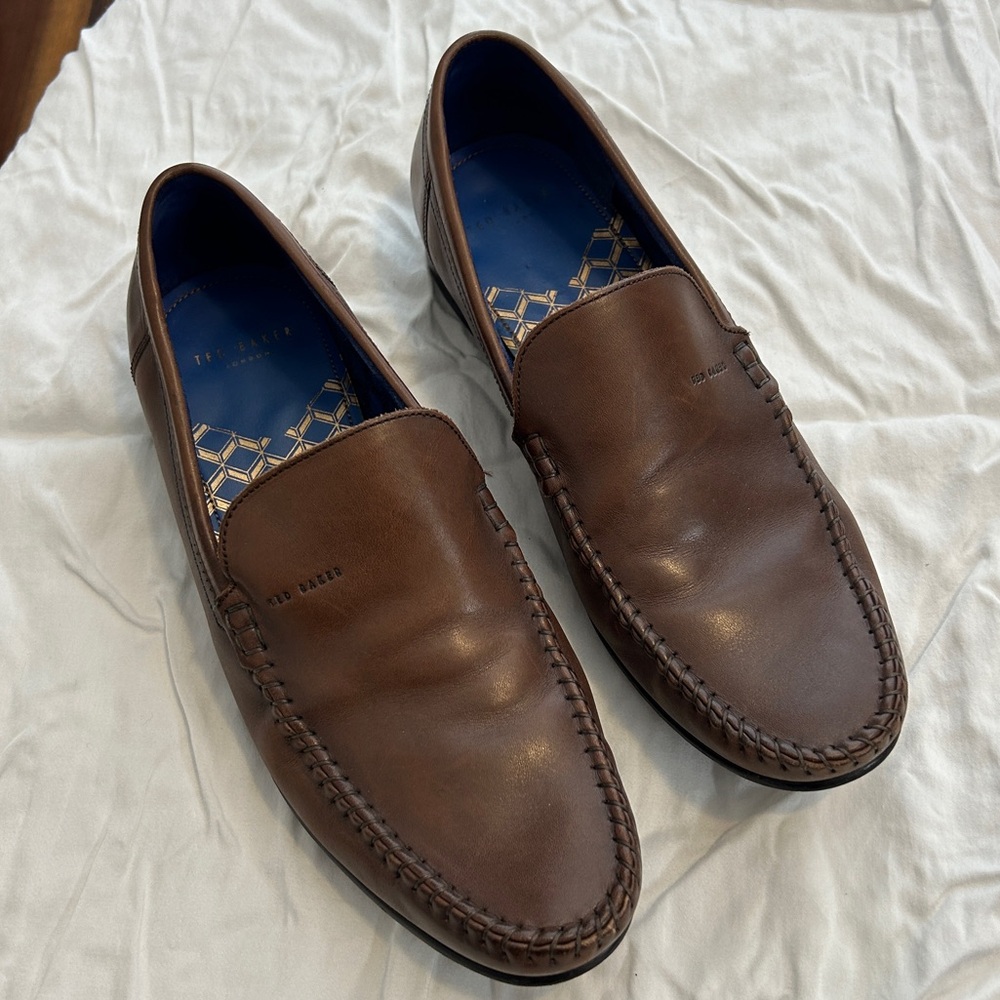Ted Baker Brown leather Loafers sz 9